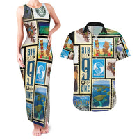 FSM Micronesia Culture Couples Matching Tank Maxi Dress and Hawaiian Shirt