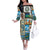 FSM Micronesia Culture Family Matching Off The Shoulder Long Sleeve Dress and Hawaiian Shirt