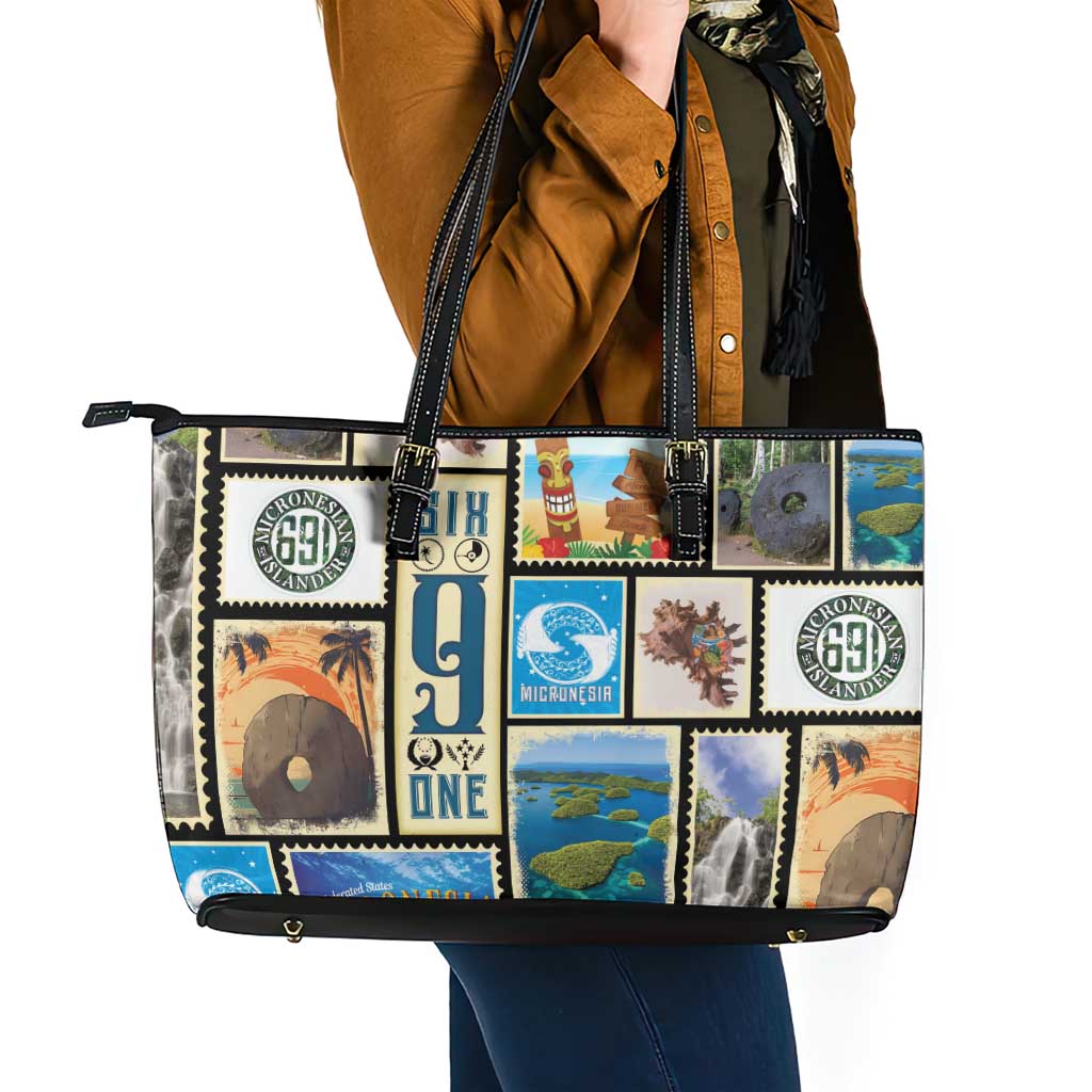 FSM Micronesia Culture Leather Tote Bag