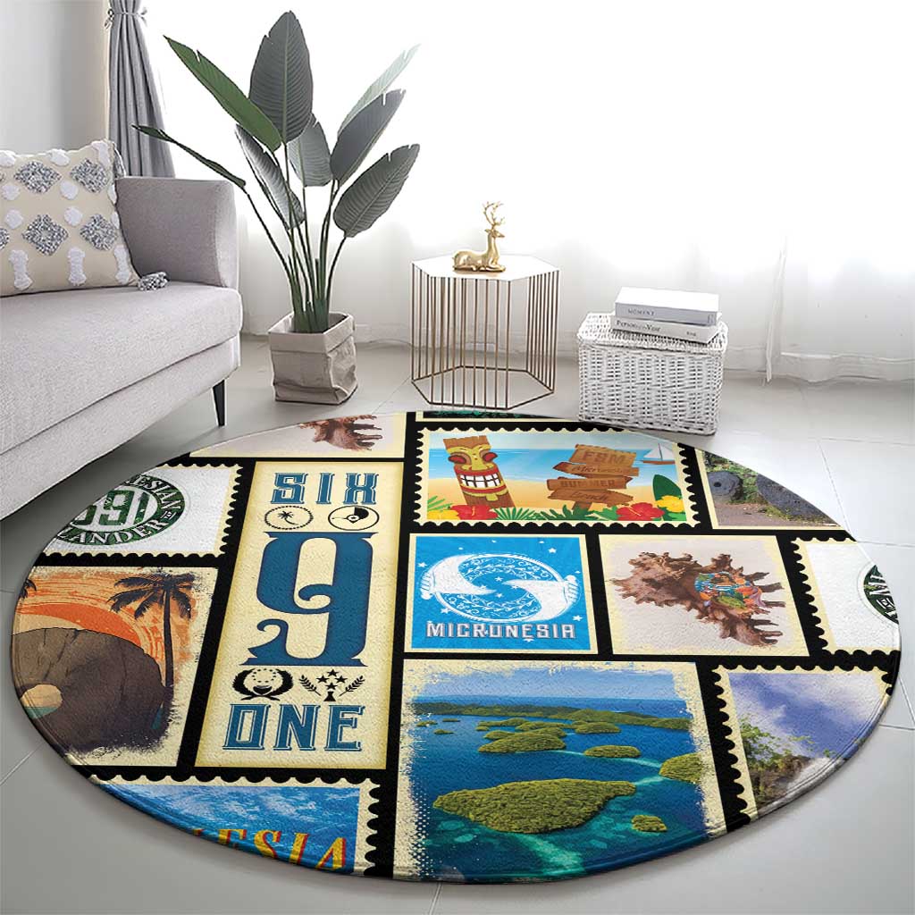 FSM Micronesia Culture Round Carpet