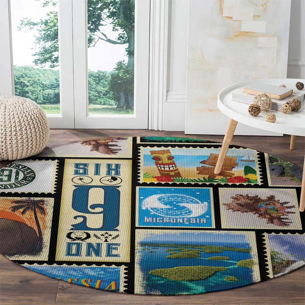 FSM Micronesia Culture Round Carpet