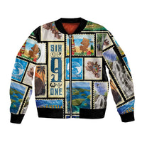 FSM Micronesia Culture Sleeve Zip Bomber Jacket
