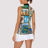 FSM Micronesia Culture Women Sleeveless Polo Shirt