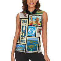FSM Micronesia Culture Women Sleeveless Polo Shirt