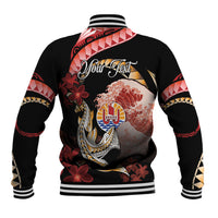 Personalised French Polynesia Victory Day Baseball Jacket Polynesian Pattern Plumeria LT05 - Polynesian Pride