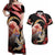 Personalised French Polynesia Victory Day Couples Matching Off Shoulder Maxi Dress and Hawaiian Shirt Polynesian Pattern Plumeria