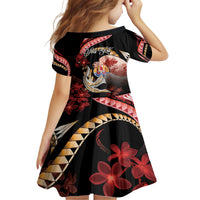 Personalised French Polynesia Victory Day Family Matching Off Shoulder Maxi Dress and Hawaiian Shirt Polynesian Pattern Plumeria LT05 - Polynesian Pride