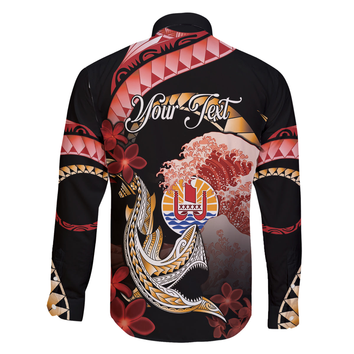 Personalised French Polynesia Victory Day Family Matching Puletasi and Hawaiian Shirt Polynesian Pattern Plumeria