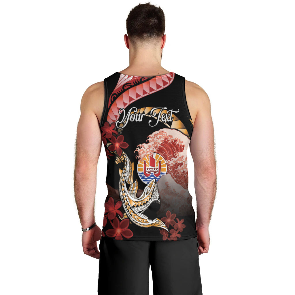 Personalised French Polynesia Victory Day Men Tank Top Polynesian Pattern Plumeria LT05 - Polynesian Pride