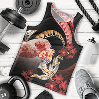Personalised French Polynesia Victory Day Men Tank Top Polynesian Pattern Plumeria LT05 - Polynesian Pride