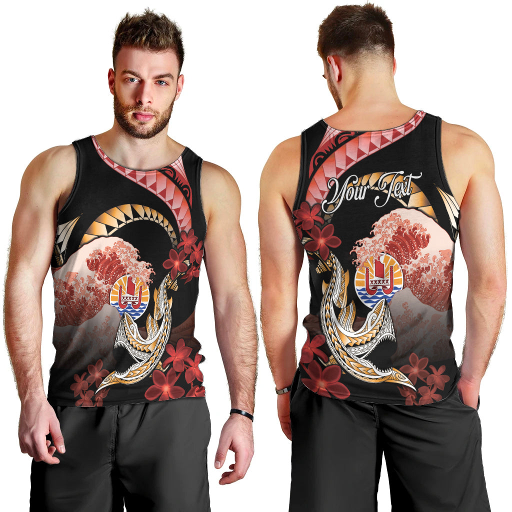 Personalised French Polynesia Victory Day Men Tank Top Polynesian Pattern Plumeria LT05 - Polynesian Pride