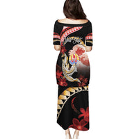 Personalised French Polynesia Victory Day Puletasi Polynesian Pattern Plumeria LT05 - Polynesian Pride