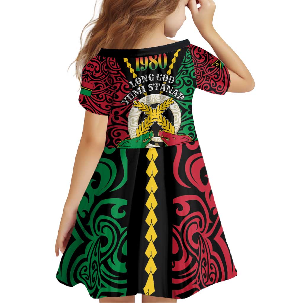 Vanuatu 45th Independence Day Family Matching Off Shoulder Maxi Dress and Hawaiian Shirt Long God Yumi Stanap Wild Boar LT05