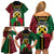 Vanuatu 44th Independence Day Family Matching Off Shoulder Short Dress and Hawaiian Shirt Long God Yumi Stanap Wild Boar