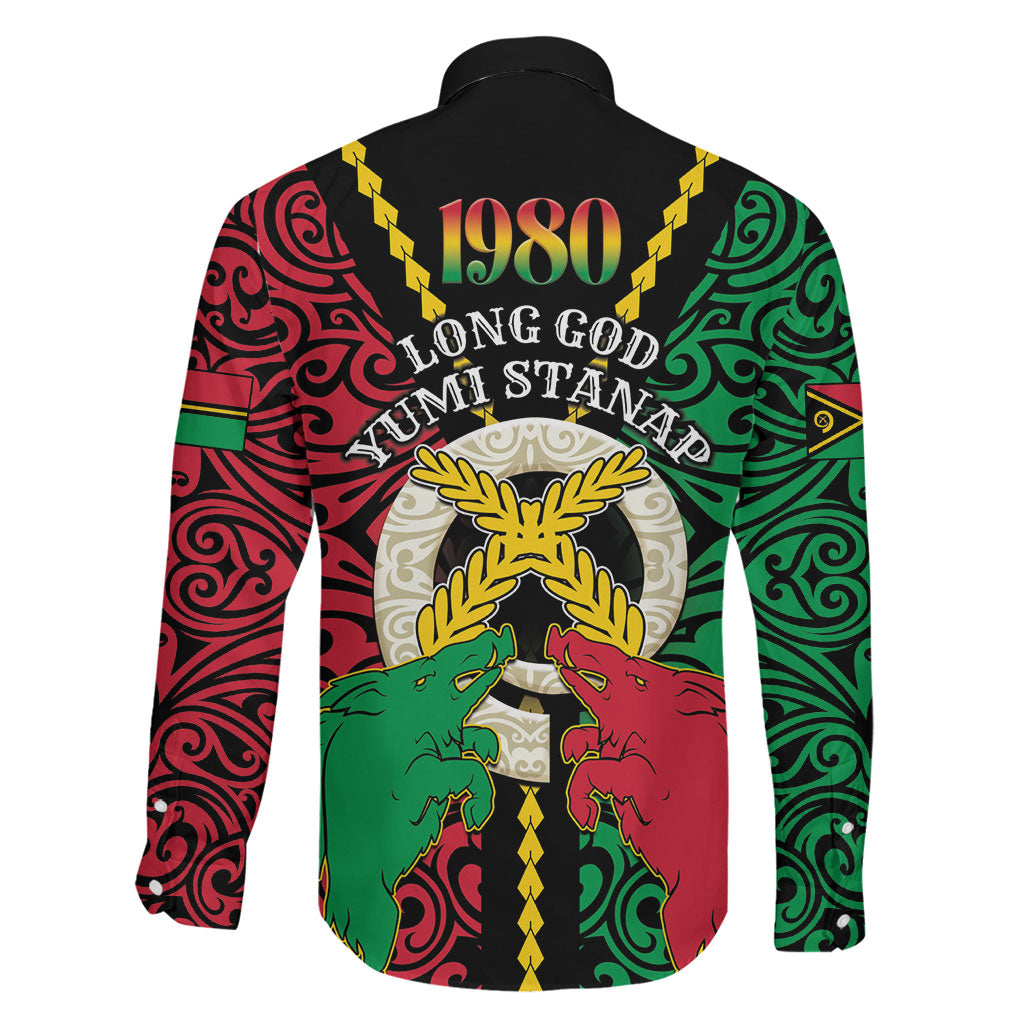 Vanuatu 46th Independence Day Family Matching Tank Maxi Dress and Hawaiian Shirt Long God Yumi Stanap Wild Boar LT05 - Polynesian Pride