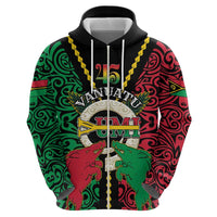 Vanuatu 45th Independence Day Hoodie Long God Yumi Stanap Wild Boar LT05