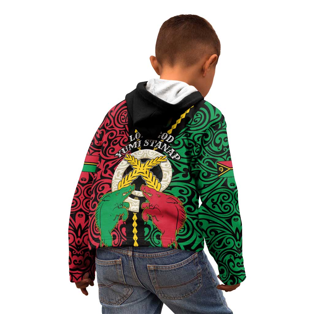 Vanuatu 45th Independence Day Kid Hoodie Long God Yumi Stanap Wild Boar LT05