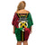 Vanuatu 44th Independence Day Off Shoulder Short Dress Long God Yumi Stanap Wild Boar