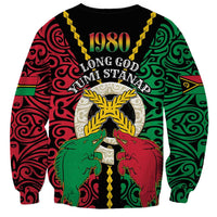 Vanuatu 45th Independence Day Sweatshirt Long God Yumi Stanap Wild Boar LT05 - Polynesian Pride