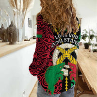 Vanuatu 45th Independence Day Women Casual Shirt Long God Yumi Stanap Wild Boar LT05