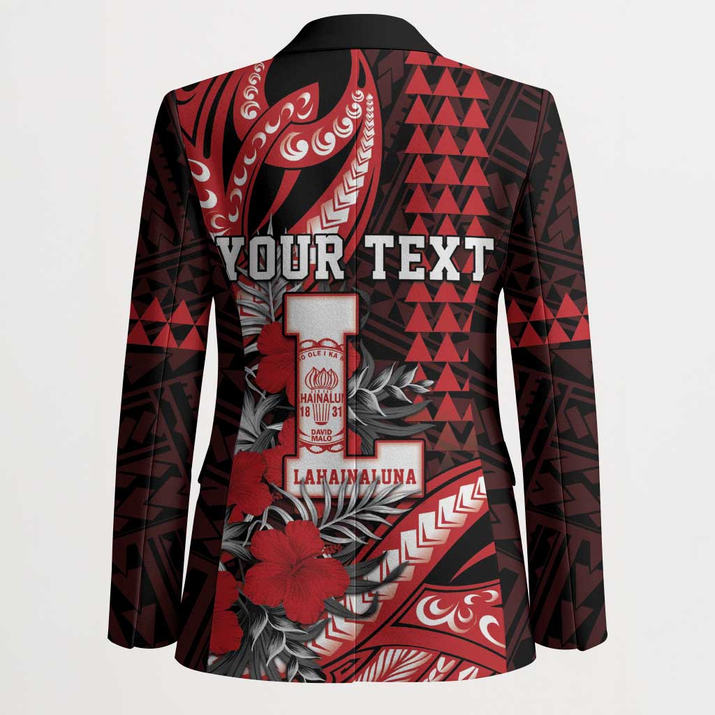 Personalized Hawaii Lahainaluna High School Blazer Tribal Tattoo With Hibiscus Flowers LT05 - Polynesian Pride