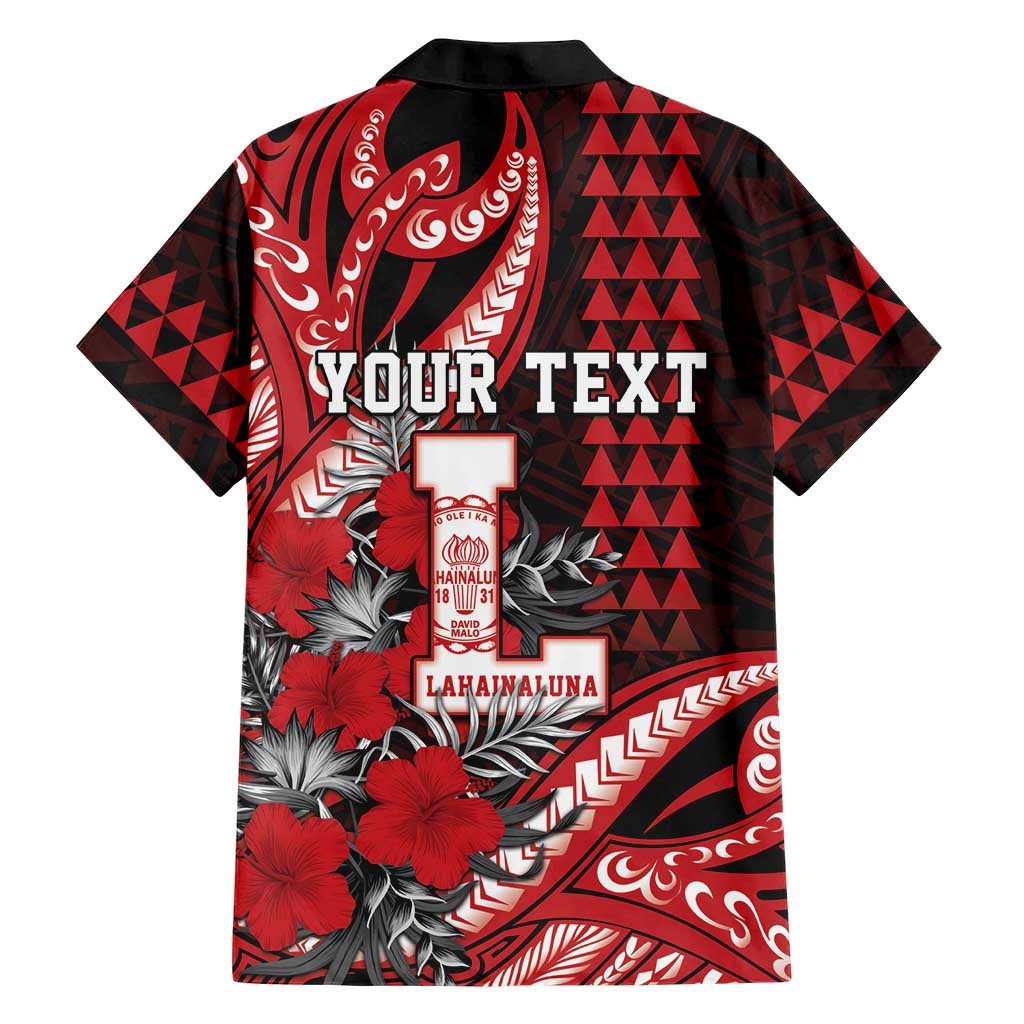 Personalized Hawaii Lahainaluna High School Family Matching Mermaid Dress and Hawaiian Shirt Tribal Tattoo With Hibiscus Flowers
