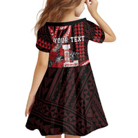 Personalized Hawaii Lahainaluna High School Family Matching Off Shoulder Maxi Dress and Hawaiian Shirt Tribal Tattoo With Hibiscus Flowers