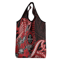 Hawaii Lahainaluna High School Grocery Bag Tribal Tattoo With Hibiscus Flowers LT05 - Polynesian Pride