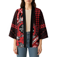 Personalized Hawaii Lahainaluna High School Kimono Tribal Tattoo With Hibiscus Flowers LT05 - Polynesian Pride
