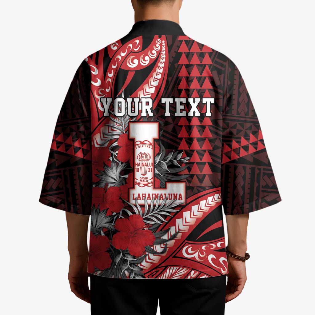 Personalized Hawaii Lahainaluna High School Kimono Tribal Tattoo With Hibiscus Flowers LT05 - Polynesian Pride
