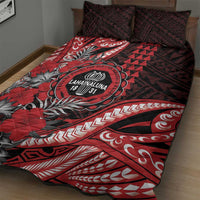 Hawaii Lahainaluna High School Quilt Bed Set Tribal Tattoo With Hibiscus Flowers LT05 - Polynesian Pride