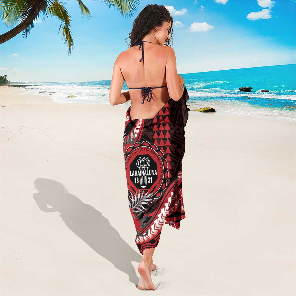 Hawaii Lahainaluna High School Sarong Tribal Tattoo With Hibiscus Flowers LT05 - Polynesian Pride