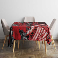 Hawaii Lahainaluna High School Tablecloth Tribal Tattoo With Hibiscus Flowers LT05 - Polynesian Pride