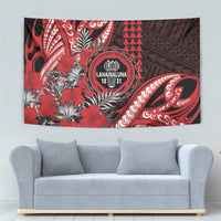 Hawaii Lahainaluna High School Tapestry Tribal Tattoo With Hibiscus Flowers LT05 - Polynesian Pride