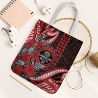 Hawaii Lahainaluna High School Tote Bag Tribal Tattoo With Hibiscus Flowers