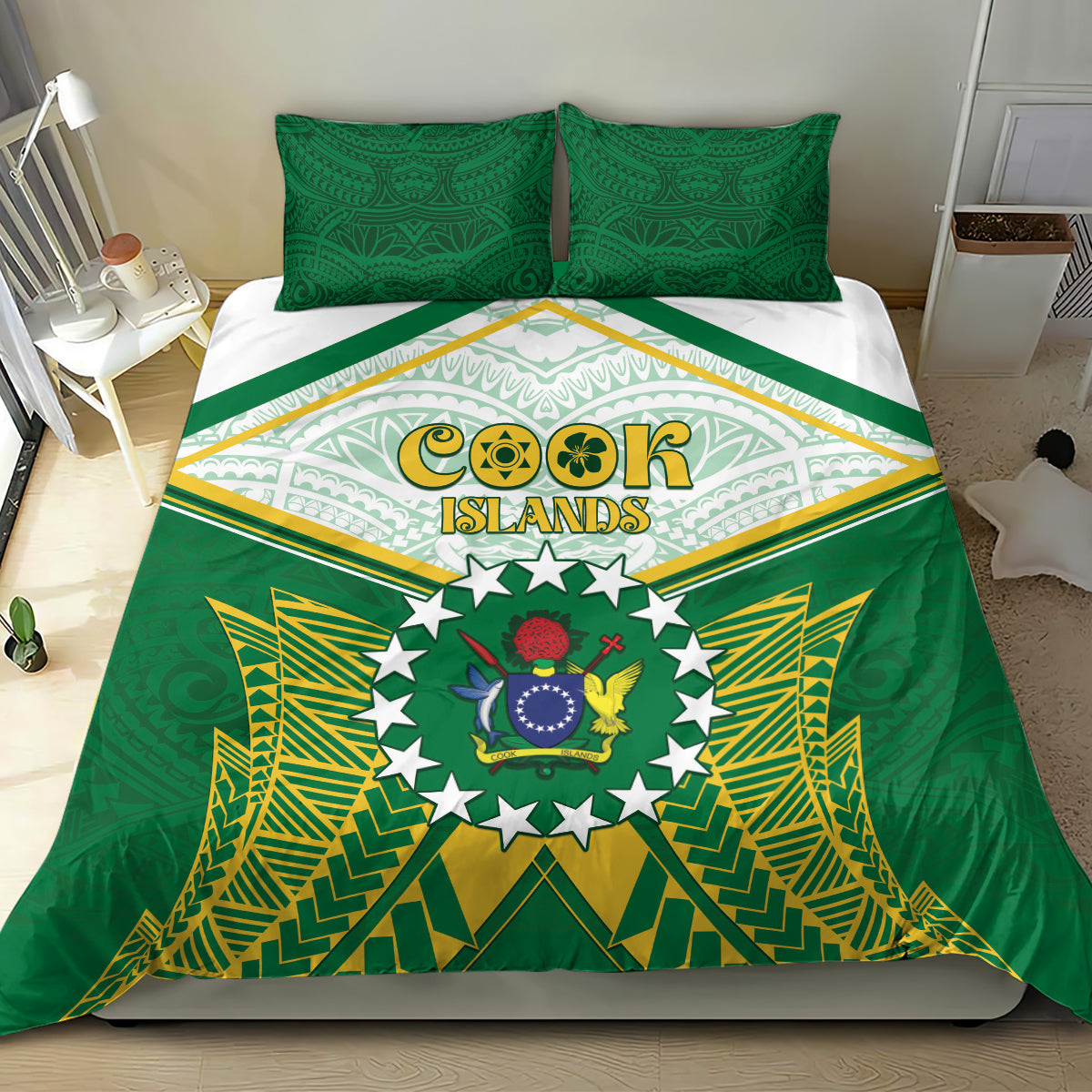 Cook Islands Ra o te Ui Ariki Bedding Set Polynesian Pattern