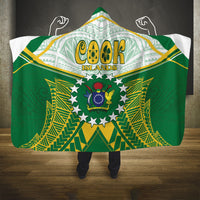 Cook Islands Ra o te Ui Ariki Hooded Blanket Polynesian Pattern LT05 One Size Green - Polynesian Pride
