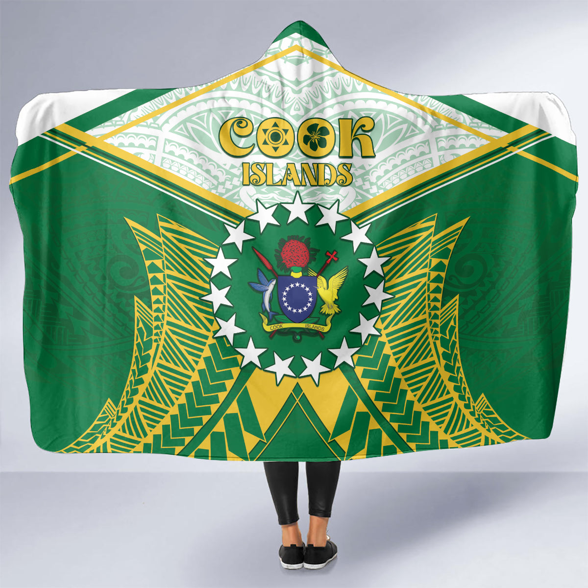 Cook Islands Ra o te Ui Ariki Hooded Blanket Polynesian Pattern LT05 - Polynesian Pride