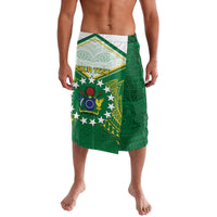Personalised Cook Islands Ra o te Ui Ariki Lavalava Polynesian Pattern LT05 Green - Polynesian Pride
