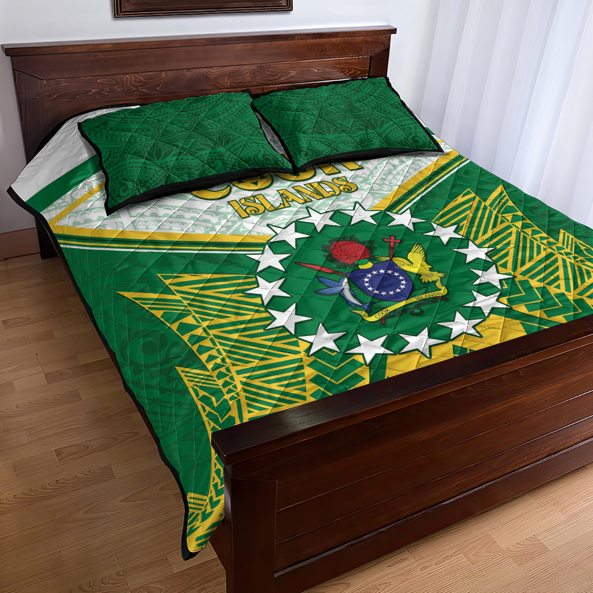 Cook Islands Ra o te Ui Ariki Quilt Bed Set Polynesian Pattern LT05 - Polynesian Pride