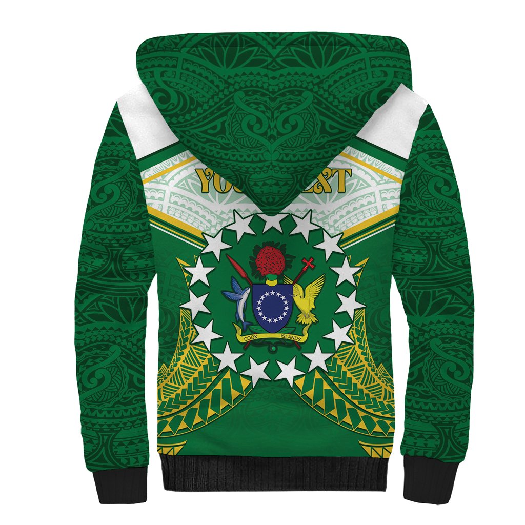 Personalised Cook Islands Ra o te Ui Ariki Sherpa Hoodie Polynesian Pattern LT05 - Polynesian Pride
