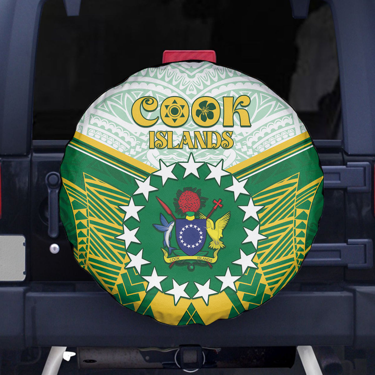 Cook Islands Ra o te Ui Ariki Spare Tire Cover Polynesian Pattern LT05 - Polynesian Pride