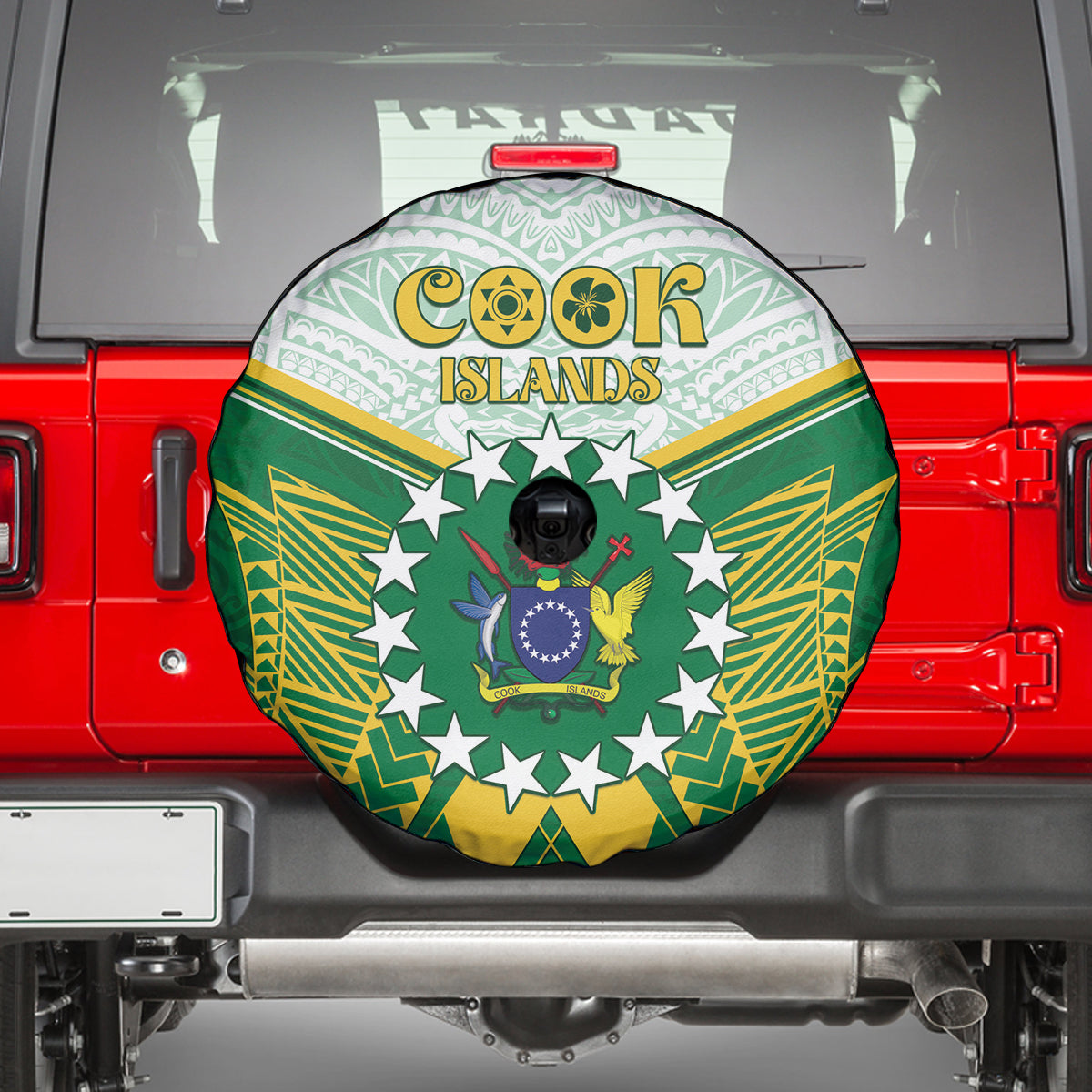 Cook Islands Ra o te Ui Ariki Spare Tire Cover Polynesian Pattern LT05 - Polynesian Pride
