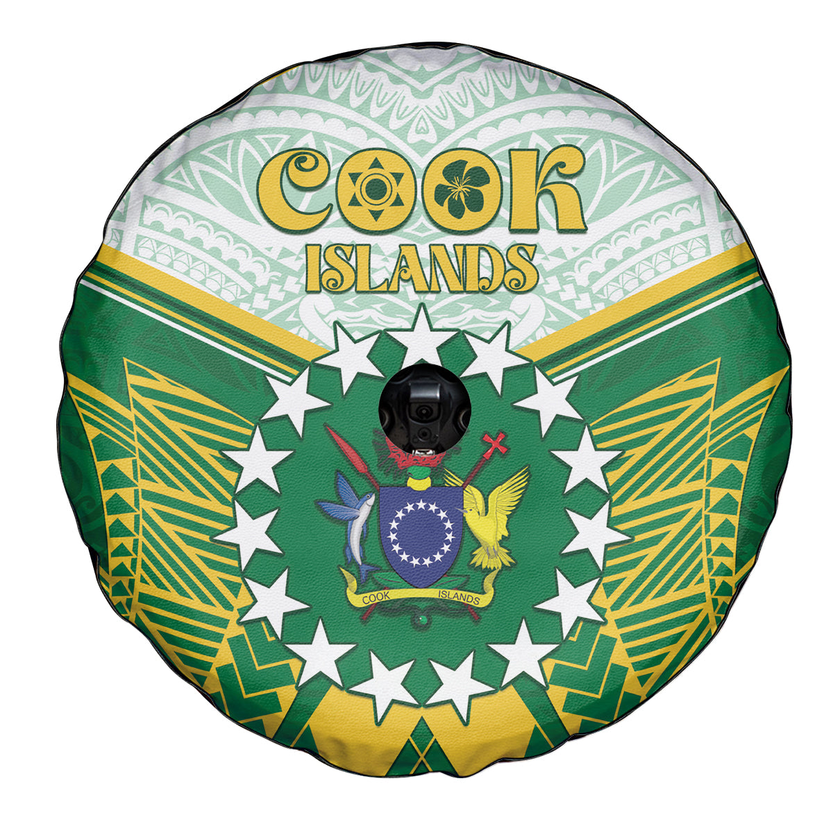 Cook Islands Ra o te Ui Ariki Spare Tire Cover Polynesian Pattern LT05 - Polynesian Pride