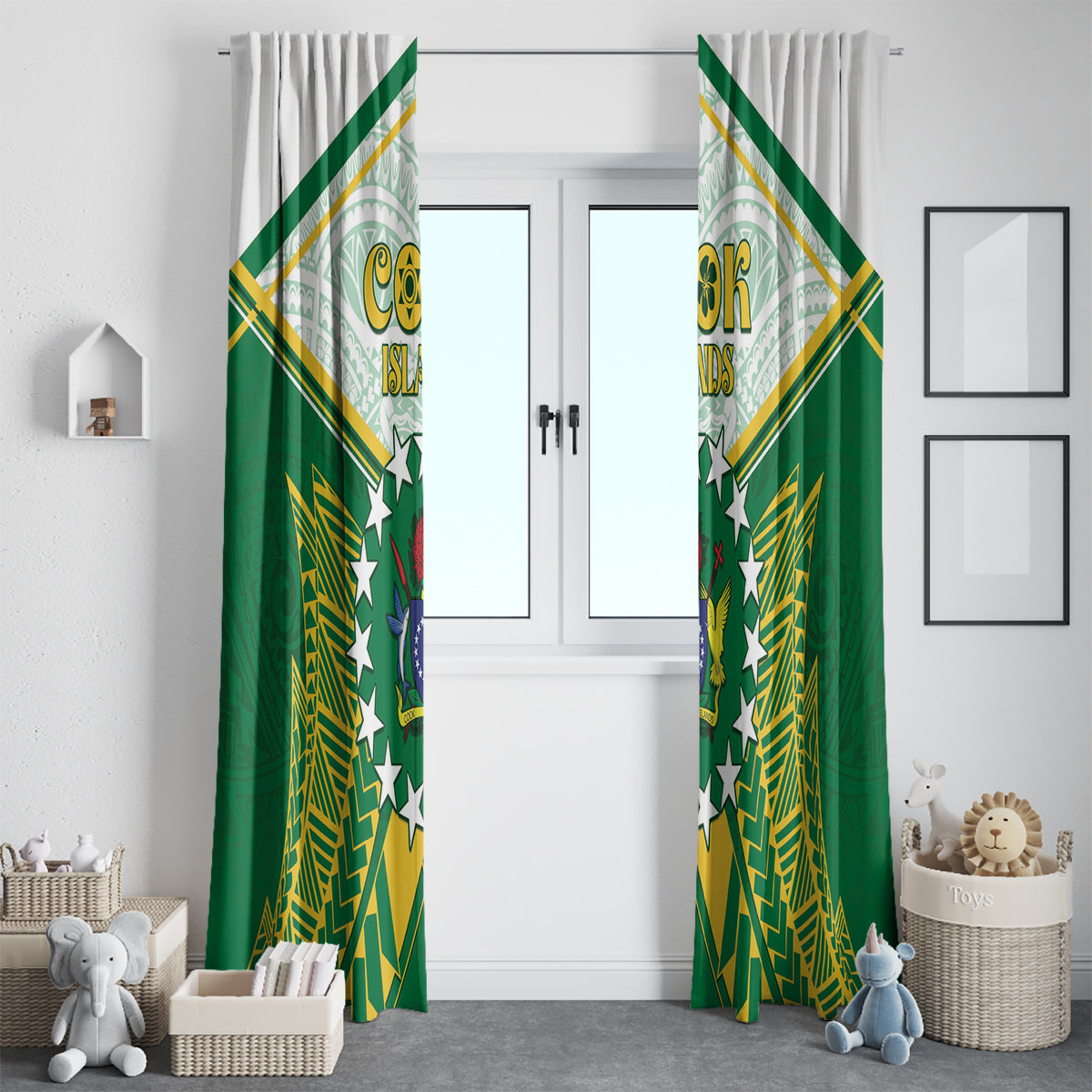 Cook Islands Ra o te Ui Ariki Window Curtain Polynesian Pattern LT05 - Polynesian Pride