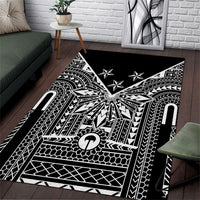 Black Philippines Sun Star Area Rug Igorot Tribal Inspiration LT05 Black - Polynesian Pride