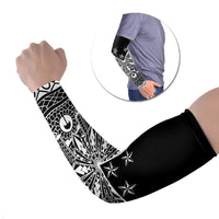 Black Philippines Sun Star Arm Sleeves Igorot Tribal Inspiration LT05 Set of 2 Black - Polynesian Pride