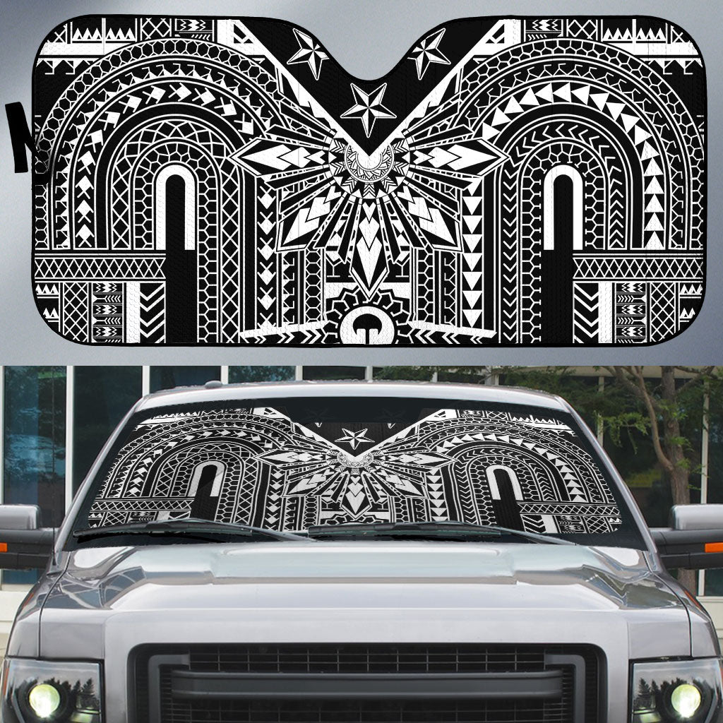 Black Philippines Sun Star Auto Sun Shade Igorot Tribal Inspiration