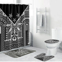 Black Philippines Sun Star Bathroom Set Igorot Tribal Inspiration LT05 Bathroom Set (4 pcs) Black - Polynesian Pride