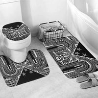 Black Philippines Sun Star Bathroom Set Igorot Tribal Inspiration LT05 Mat Set Only (3 pcs) One Size Black - Polynesian Pride